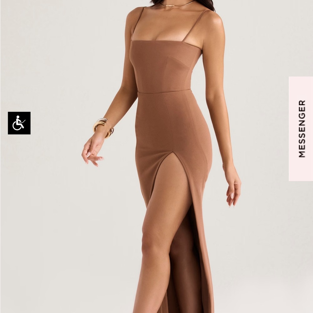 House of CB Brown Strapless Dress - Picture 2 of 6